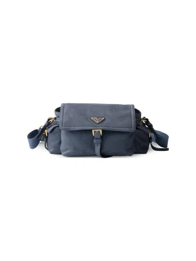 PRADA WOMEN'S MEDIUM EXPLORE NAPPA LEATHER SHOULDER BAG WITH FLAP