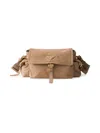 Prada Women's Medium Explore Nappa Leather Shoulder Bag With Flap In Sand