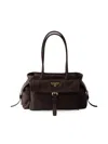 Prada Explore Medium Nappa Leather Tote Bag In Brown