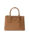Prada Medium  Galleria Saffiano Leather Bag In Beige Khaki