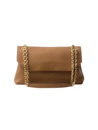 Prada Women's Medium Leather Shoulder Bag In Brown