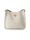 Prada Medium Leather Shoulder Bag In White