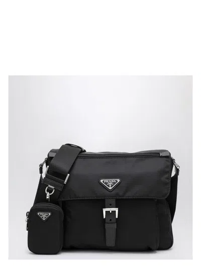 Prada Women's Medium Vela Cross-body Bag In Black