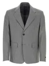 Prada Melange Grey Wool Blend Blazer