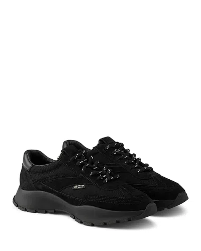 Prada Women's Mesh Fabric And Suede Sneakers In Black