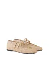 Prada Mesh Ballerinas With Flat Sole And Round Toe In Neutral