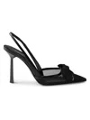 Prada Mesh Slingback Pumps In Black