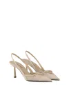 Prada 75mm Mesh Slingback Pumps In Neutral