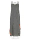 Prada Women Silver Mesh Long Dress