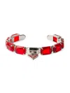 Prada Women's Metal Bracelet With Crystals In Red