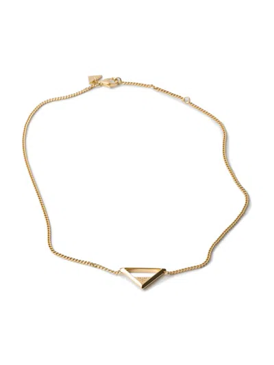 Prada Women's Metal Necklace In Gold