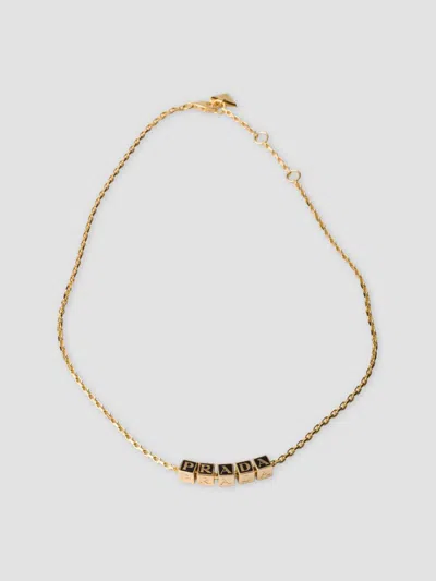 Prada Women's Metal Necklace In Gold