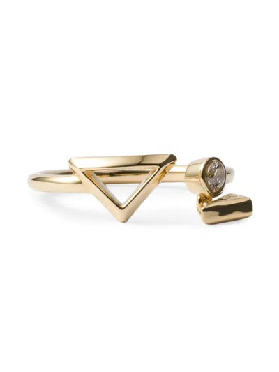 Prada Women's Metal Ring In Gold