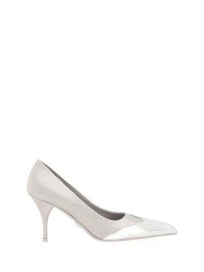 Prada Women Metallic Pumps