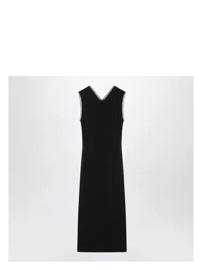 PRADA WOMEN'S MIDI DRESS WITH LACE DETAILS