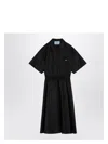 Prada Short Sleeve Dress In Black