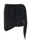 Prada Midnight Blue Mohair Blend Mini Skirt In Blue