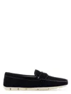 Prada Midnight Blue Suede Loafers