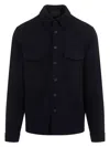 Prada Midnight Blue Wool Bled Shirt
