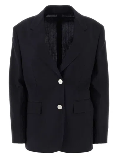 Prada Women's Midnight Wool Blend Blazer In Blue