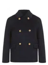 Prada Double-breasted Blue Jacket With Gold Buttons And Tailored Fit