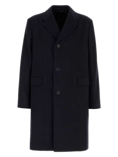 PRADA WOMEN'S MIDNIGHT WOOL COAT