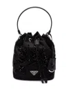 Prada Borsa A Secchiello Re-edition 1978 In Re-nylon Nero Donna In Black