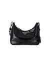 Prada Re-nylon And Sequin Mini-bag In Black