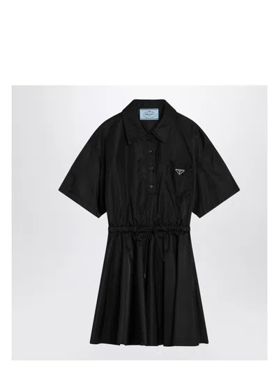 Prada Women's Mini Chemisier Dress In Black