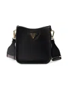 Prada Women's Mini Leather Shoulder Bag In Black