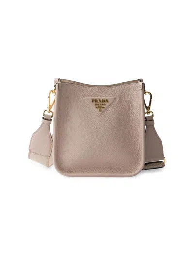 Prada Women's Mini Leather Shoulder Bag In Sand