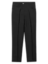 Prada Safety-pin Detail Wool Trousers Clothing In Black