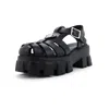 Prada Monolith Sandals In Black