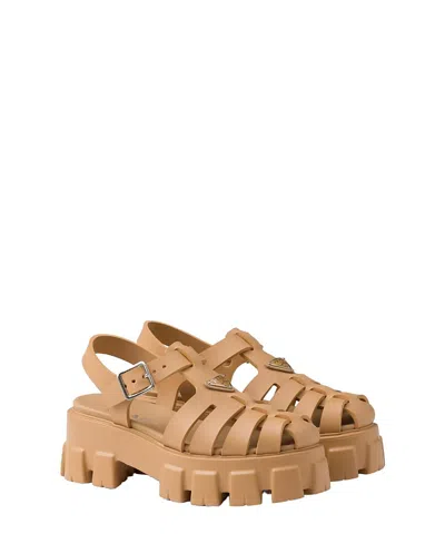 PRADA WOMEN'S MONOLITH RUBBER SANDALS