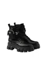 Prada Monolith Combat Boots In Black