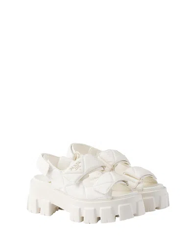 PRADA WOMEN'S MONOLITH NAPPA LEATHER SANDALS
