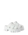 Prada Monolith Rubber Mules In White