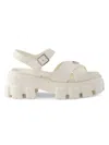 Prada Monolith Rubber Sandals In Neutral