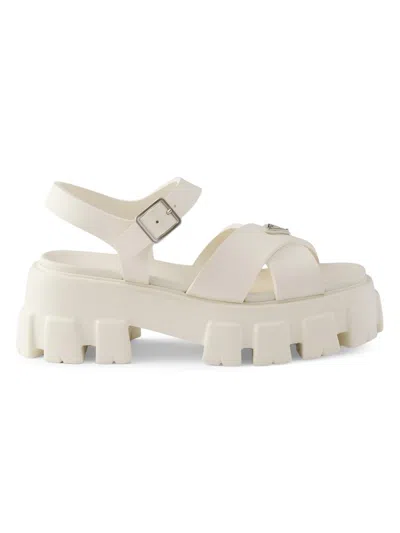 PRADA WOMEN'S MONOLITH RUBBER SANDALS