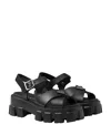 Prada Monolith Platform Sandals In Black