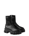Prada 55mm Lug-sole Boots In Black