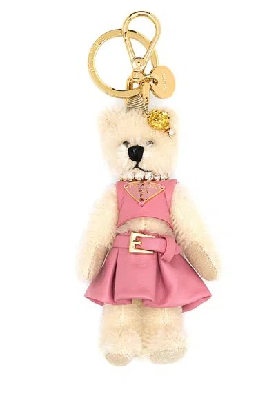Prada Women Multicolor Fabric Key Ring