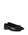 Prada Woman Black Flats In Black