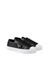 Prada Smash Naplak Leather Triangle Logo Low-top Sneakers In Black