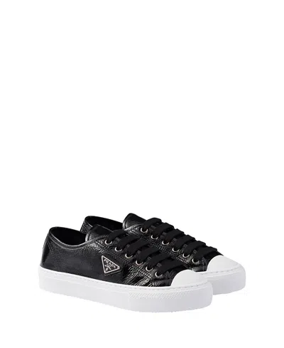PRADA WOMEN'S NAPLAK PATENT LEATHER SNEAKERS