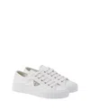 Prada Naplak Leather Sneakers In White