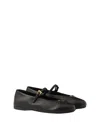 Prada Woman Black Flats In Black