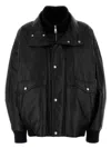 Prada Black Nappa Leather Bomber Jacket