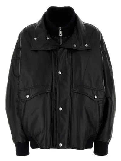 PRADA WOMEN'S NAPPA LEATHER BOMBER JACKET