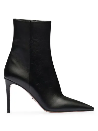 Prada Women's Nappa Leather Booties In Black
